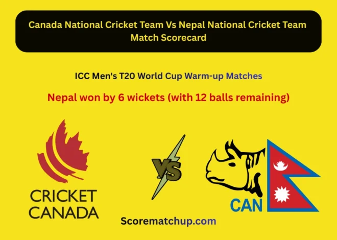 Canada National Cricket Team Vs Nepal National Cricket Team Match Scorecard – Canada Crush Nepal by 103 Runs in WCL2