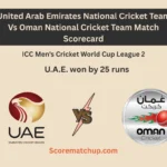 United Arab Emirates National Cricket Team Vs Oman National Cricket Team Match Scorecard