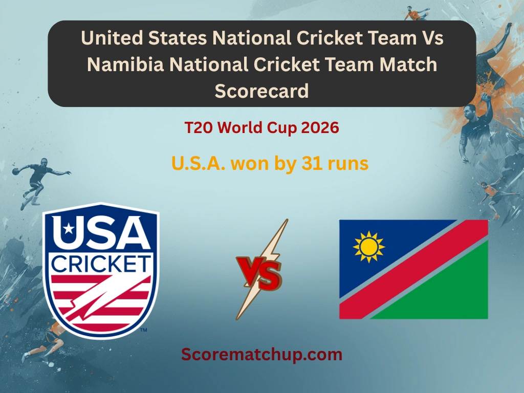 United States National Cricket Team Vs Namibia National Cricket Team Match Scorecard: Thrilling 31-Run Win For USA