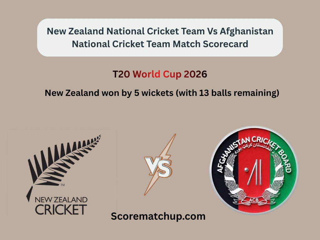 New Zealand National Cricket Team Vs Afghanistan National Cricket Team Match Scorecard – Stunning BlackCaps Win