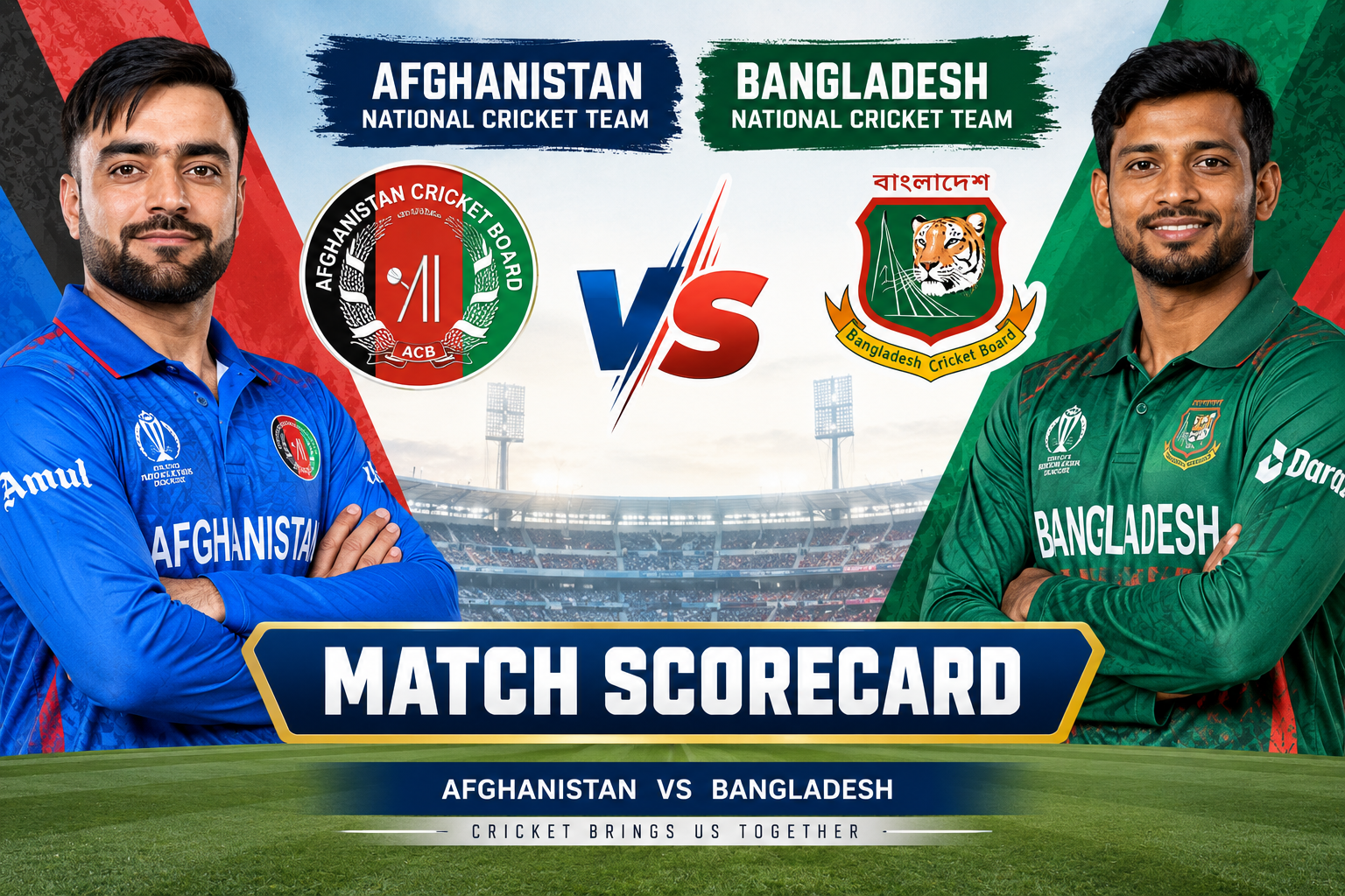 Afghanistan National Cricket Team vs Bangladesh National Cricket Team Match Scorecard