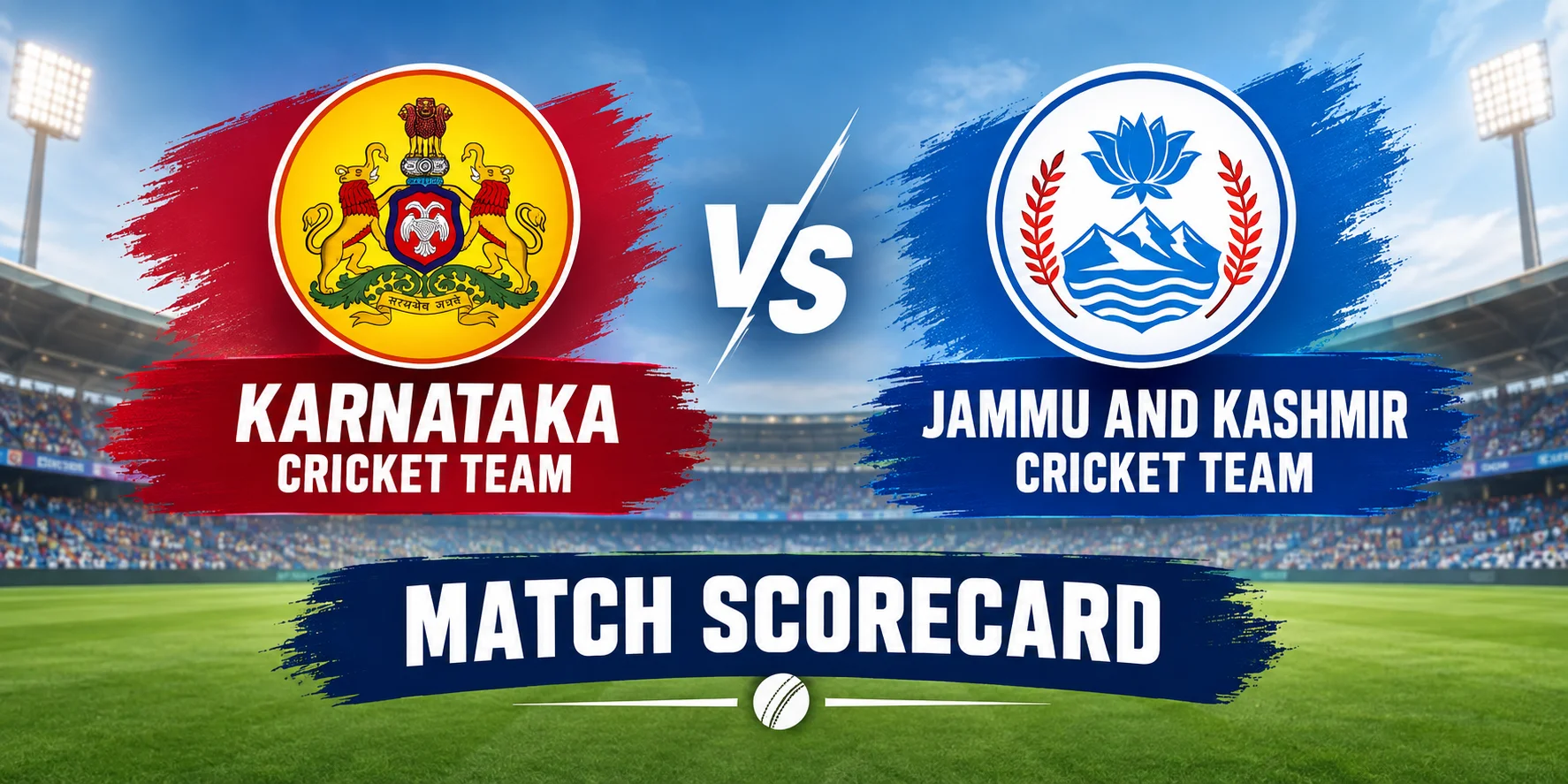 Karnataka Cricket Team vs Jammu and Kashmir Cricket Team Match Scorecard