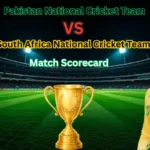 Pakistan National Cricket Team vs South Africa National Cricket Team Match Scorecard